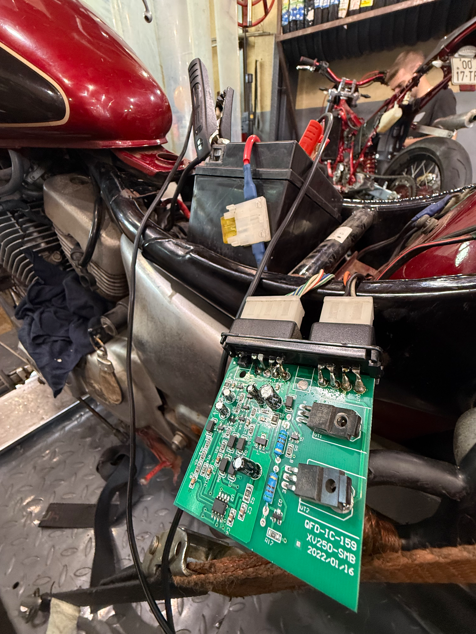 Resolução de problema eletronico Yamaha Virago 125 